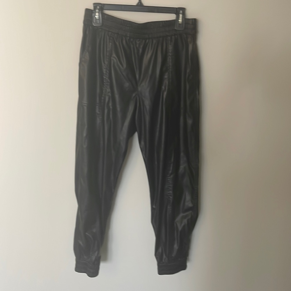 NWT Derek Lam 10 Crosby Faux Leather Joggers